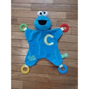 2014 Sesame Street Cookie Monster Gund Lovey Teether Activity Blanket HARD Find